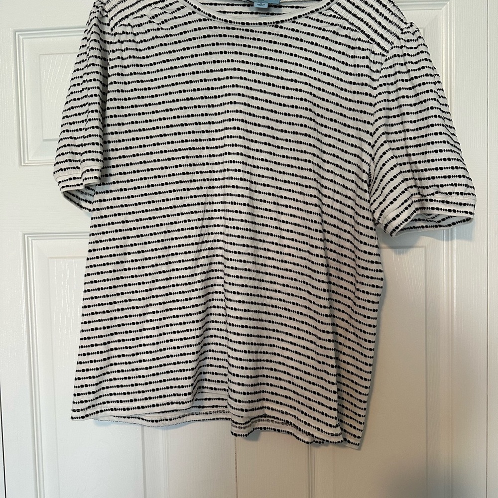 Striped Black and White Women's Top